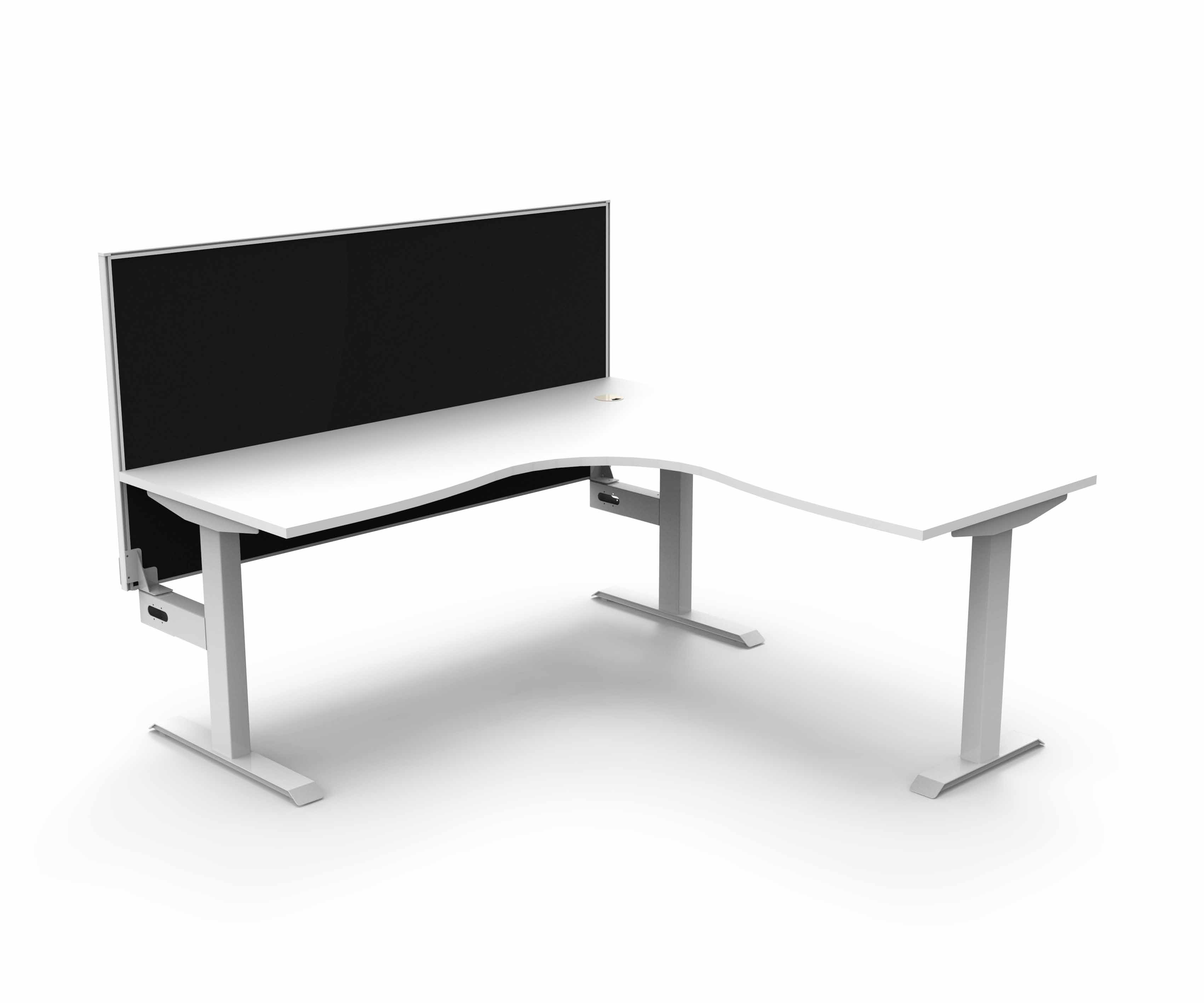 Boost Static Corner Workstation 1500 x 1500 - with Screen